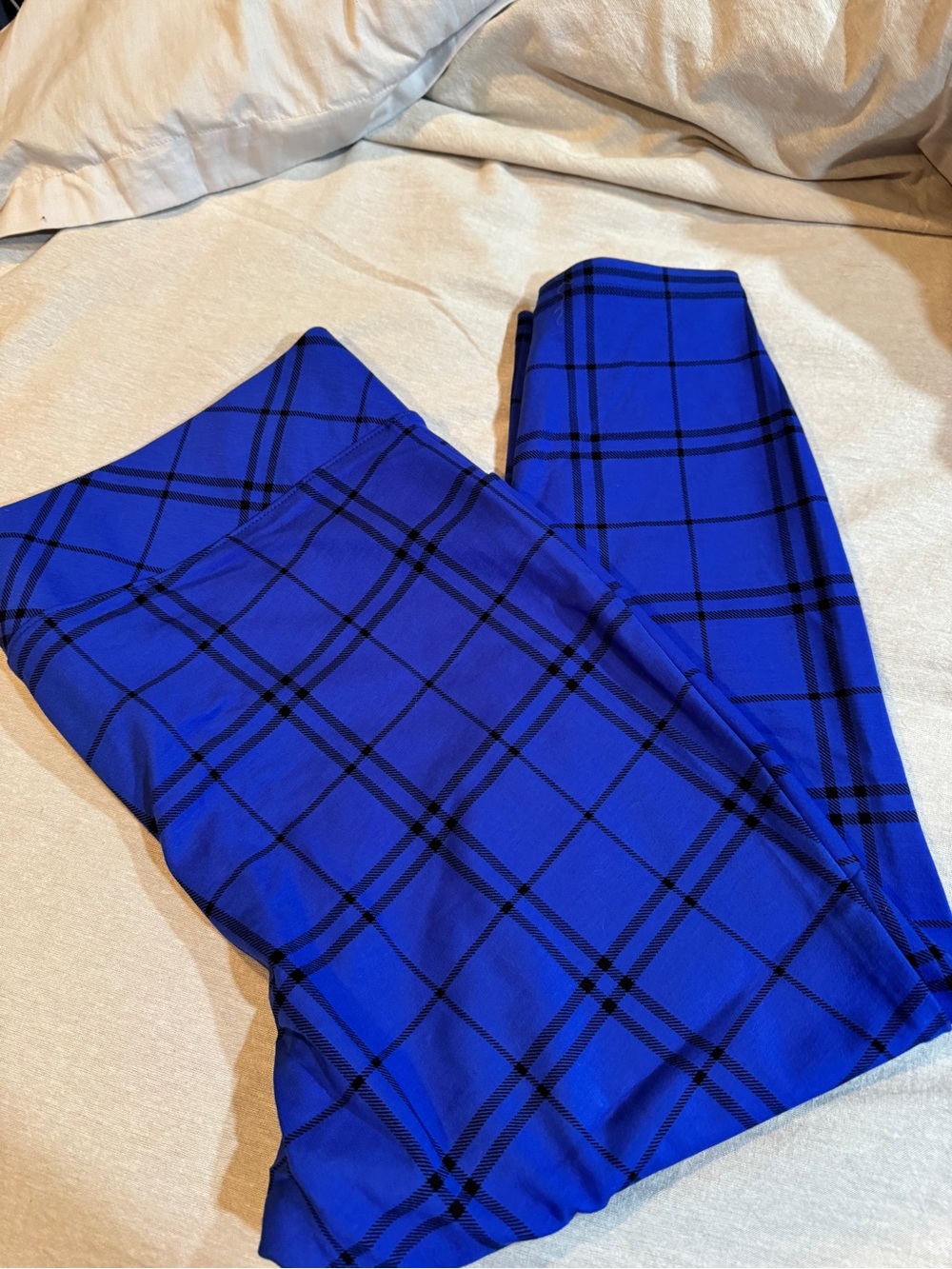 torrid Royal Blue & Black Plaid Cropped Leggings